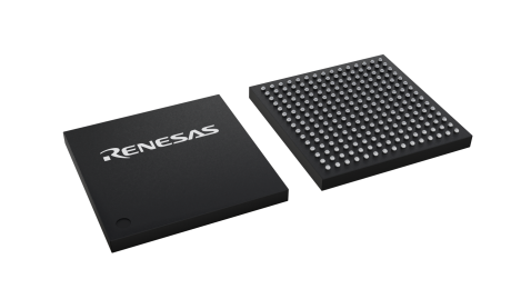 3D illustration featuring top and bottom views of LFBGA IC chip package with 225 lead count.