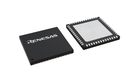 3D illustration featuring top and bottom views of LQFN IC chip package with 56 lead count.
