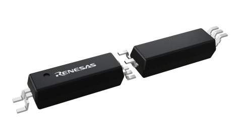 3D illustration featuring top and bottom views of SSOP chip package with 5 lead count.